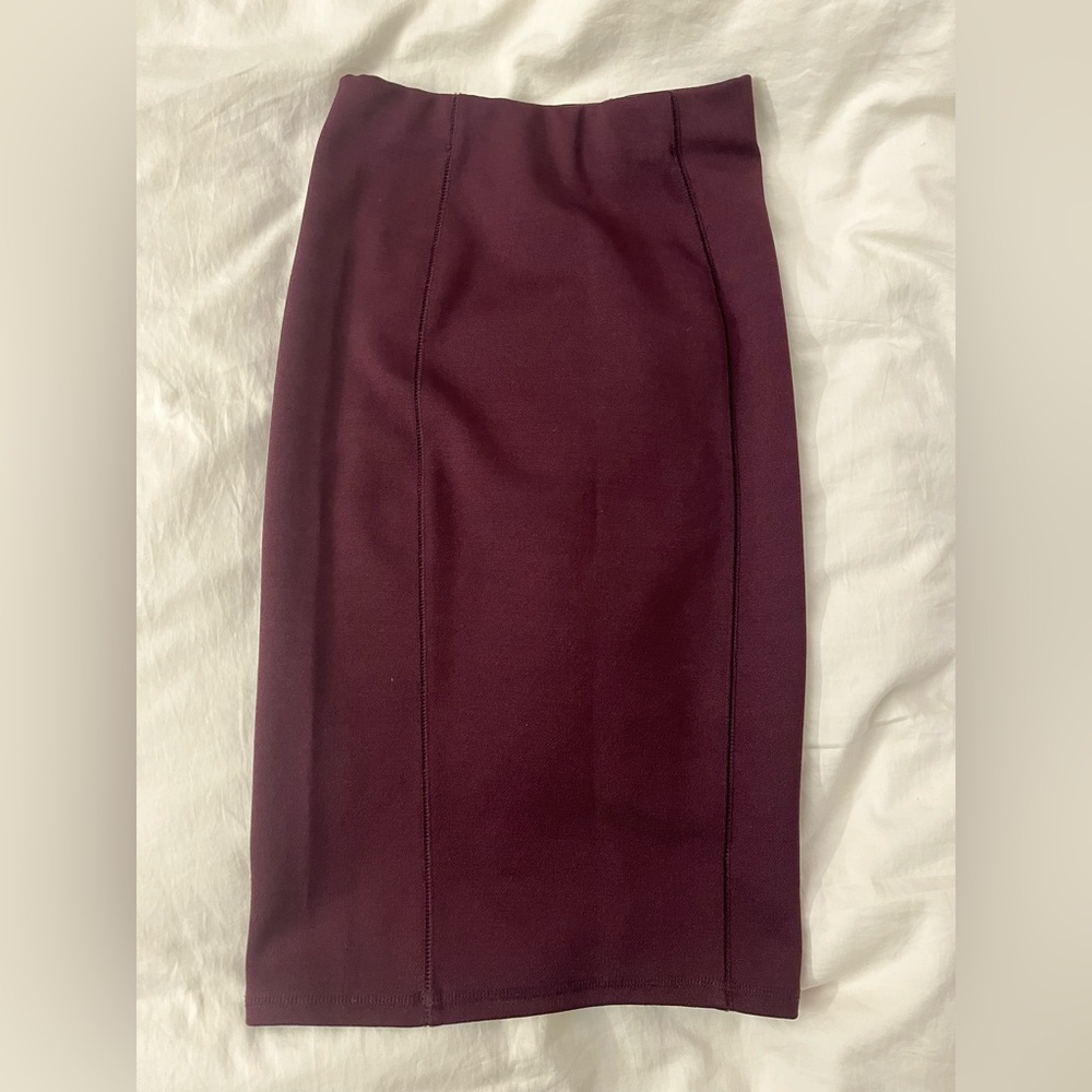 Zara Deep Purple Pencil Skirt